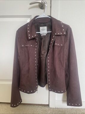 Women's Abercrombie & Fitch Slim Zip Vegan Suede Jacket